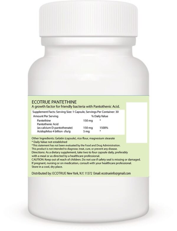 Pantethine 30 Capsules - Image 3